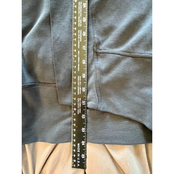 Athleta Dark Gray Black Cocoon Warp Open Front Cardigan Poncho Medium - Picture 9 of 10